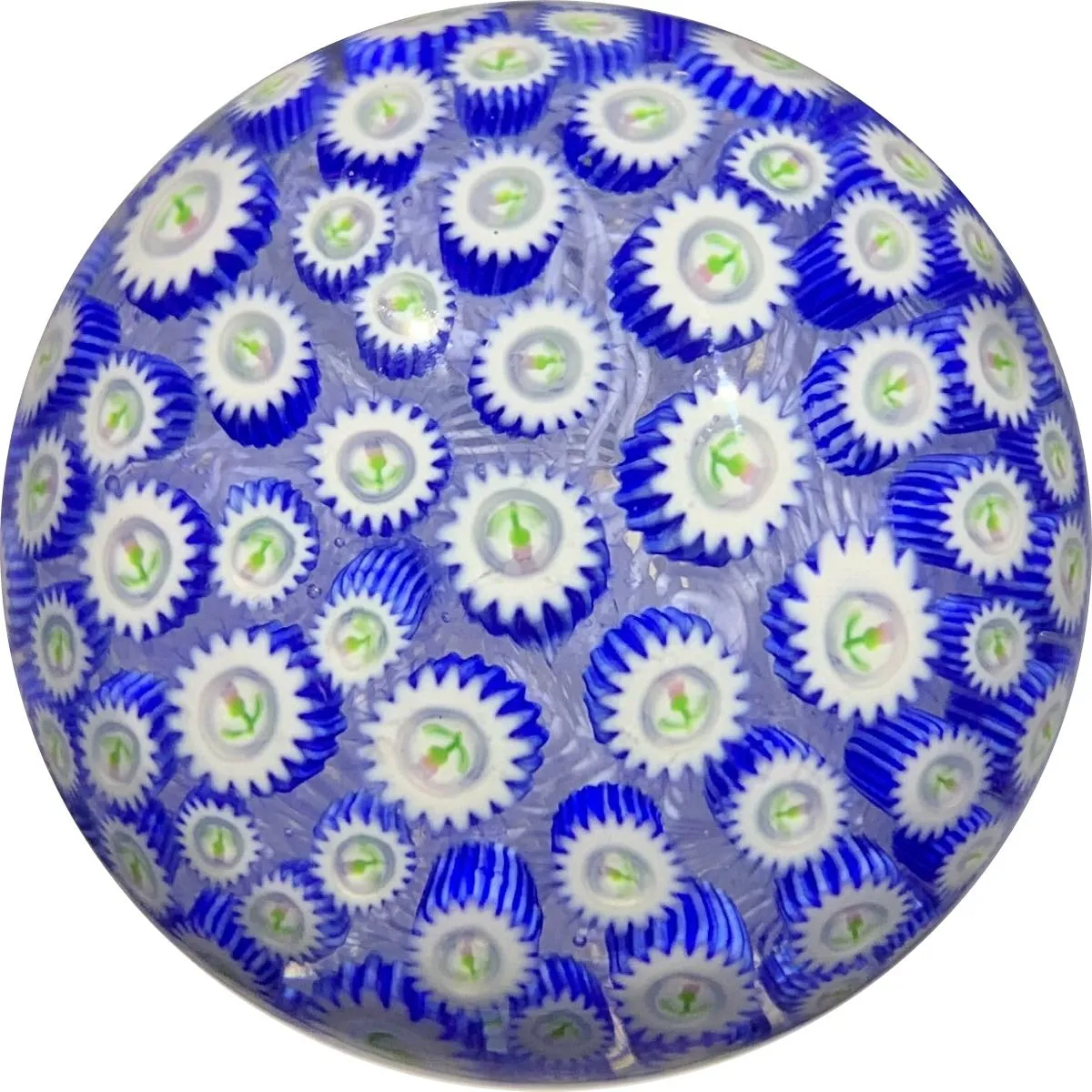 Signed John Deacons Art Glass Paperweight Cascading Scottish Thistle Closepack