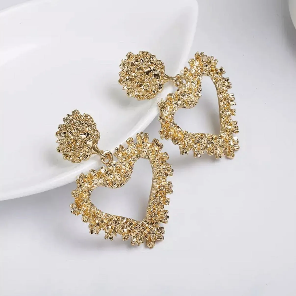 Silver Heart Earrings