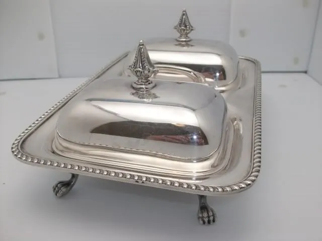Silver-plate Dual Covered Buffet Server