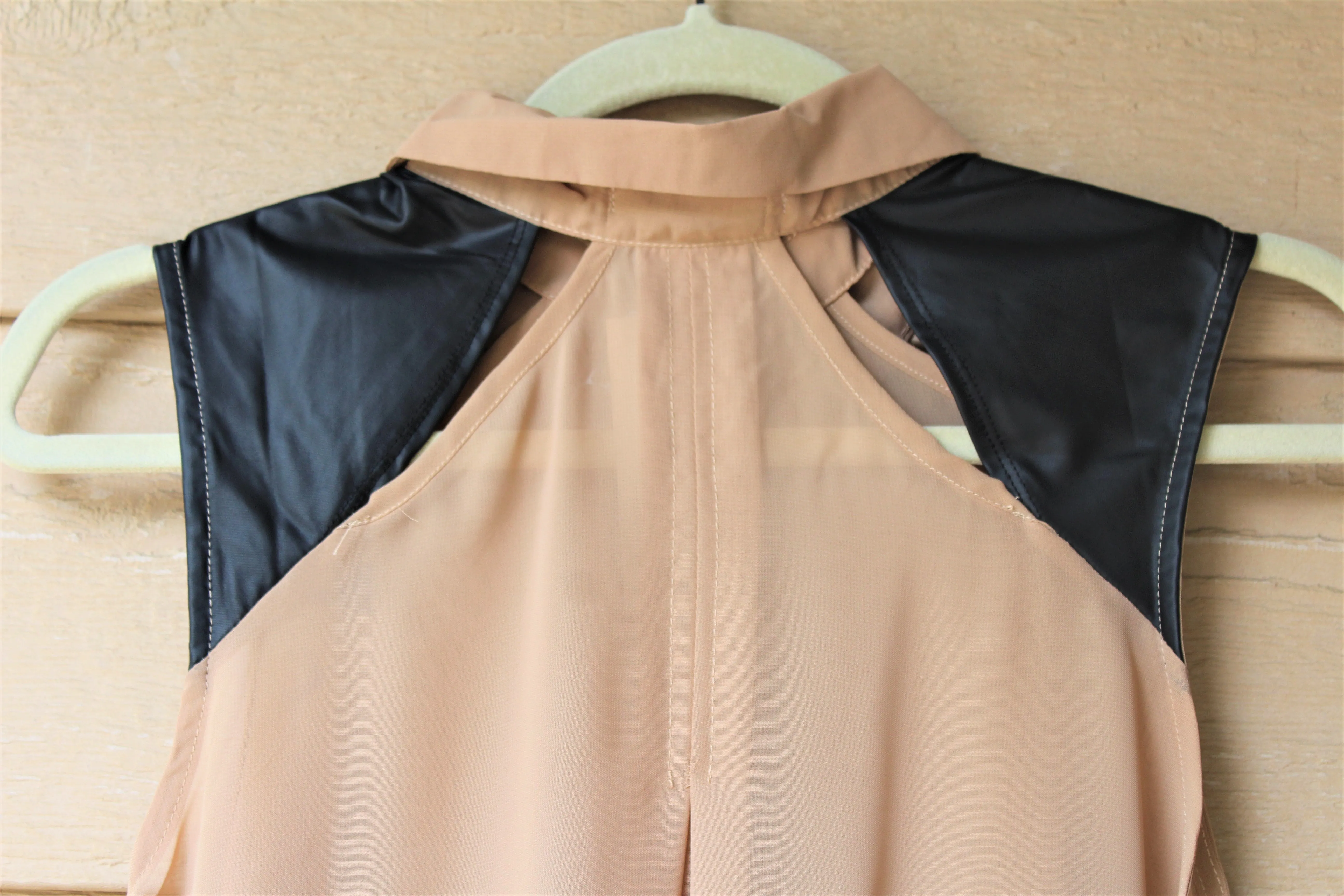 Sleeveless Chiffon Button-Front Top