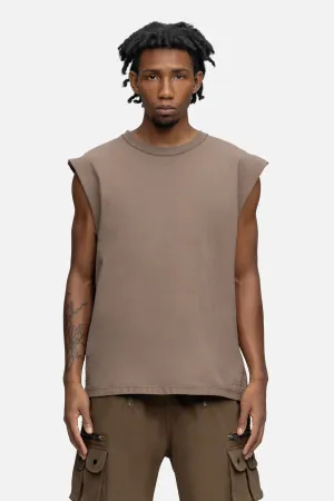 SLEEVELESS T-SHIRT MUD