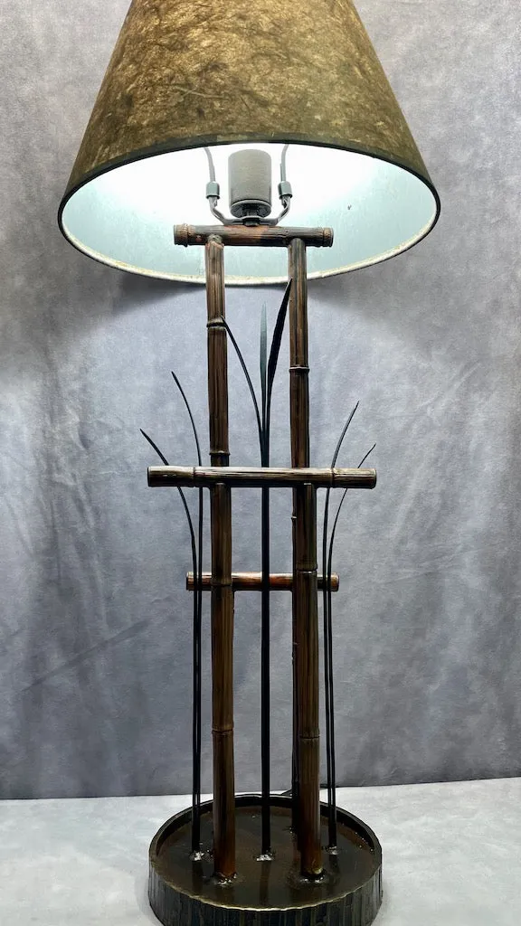 SLIM BAMBOO HAND FORGED LAMP