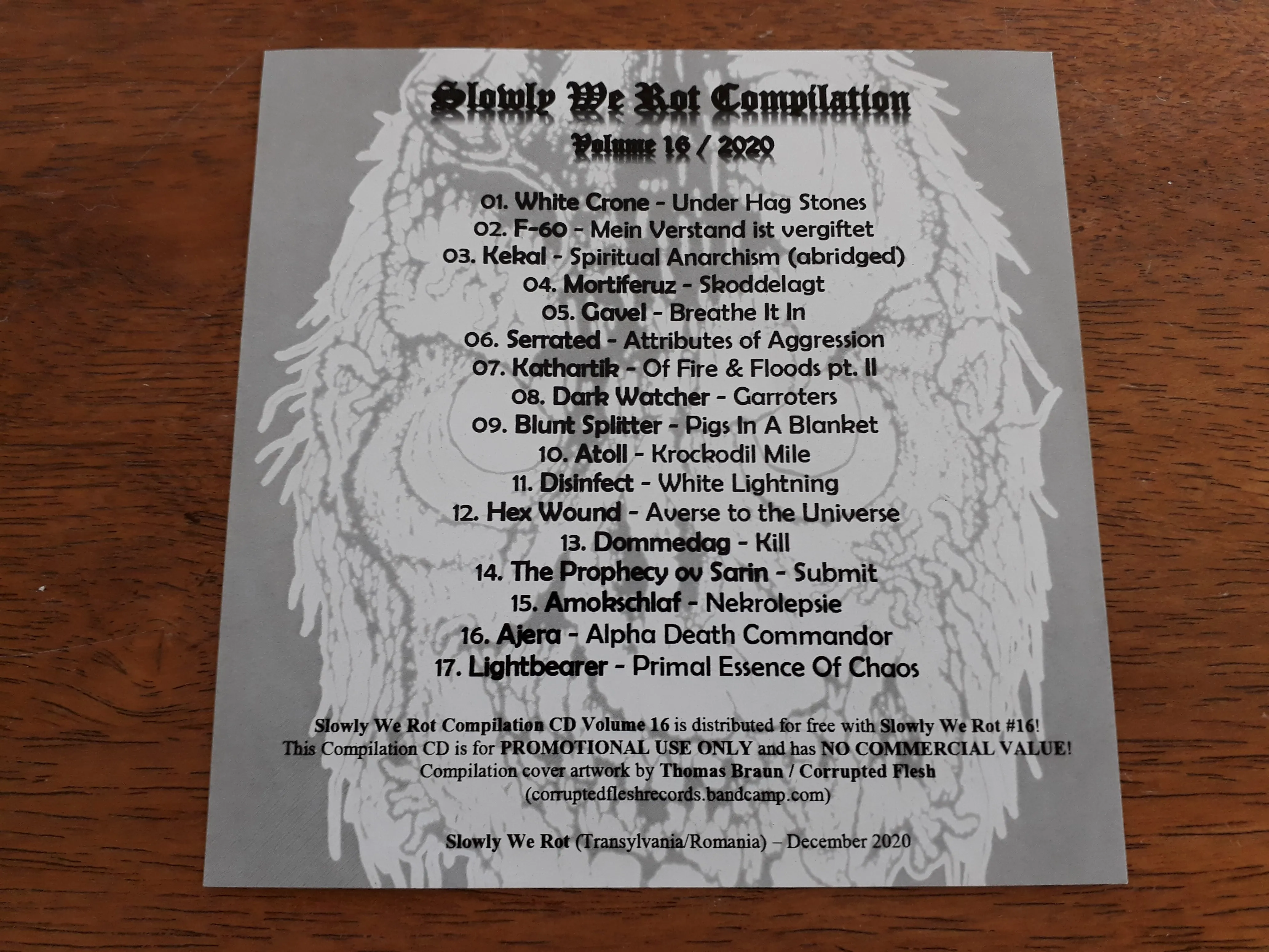 SLOWLY WE ROT Zine #16   CD