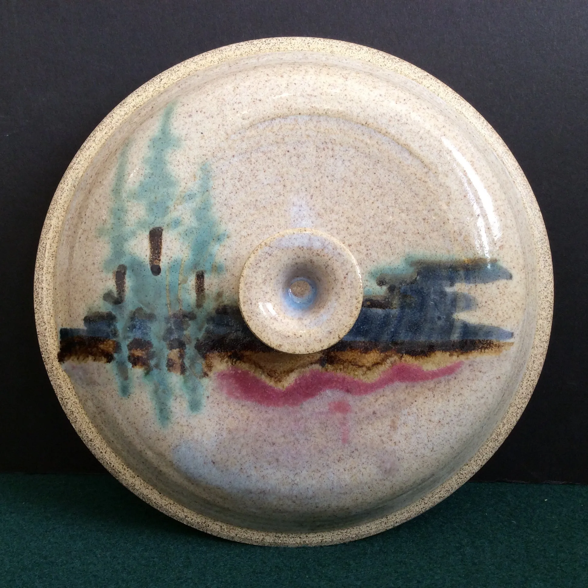 Small Covered Casserole, Adirondack Scene