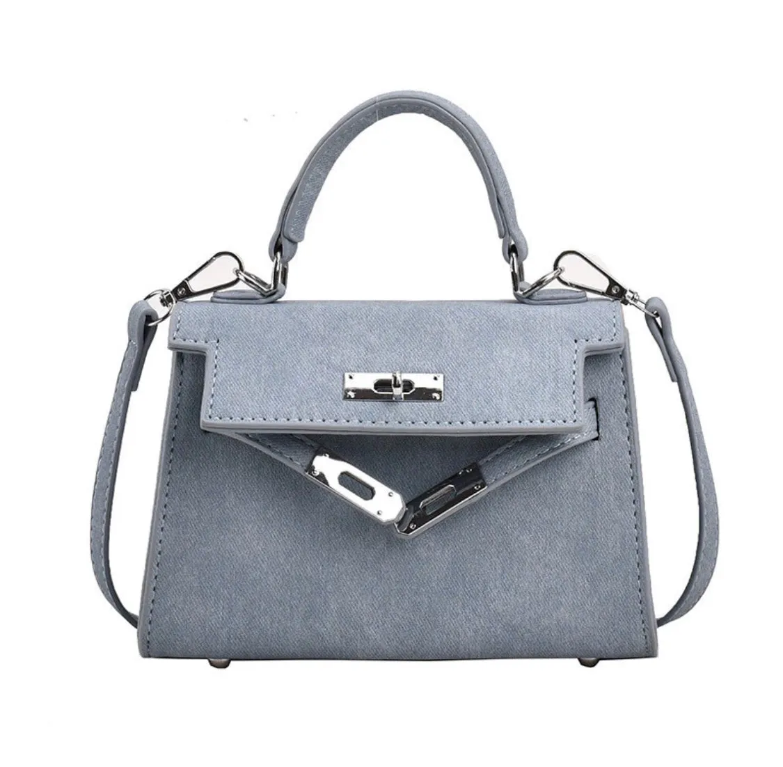 Small Denim Square Bag