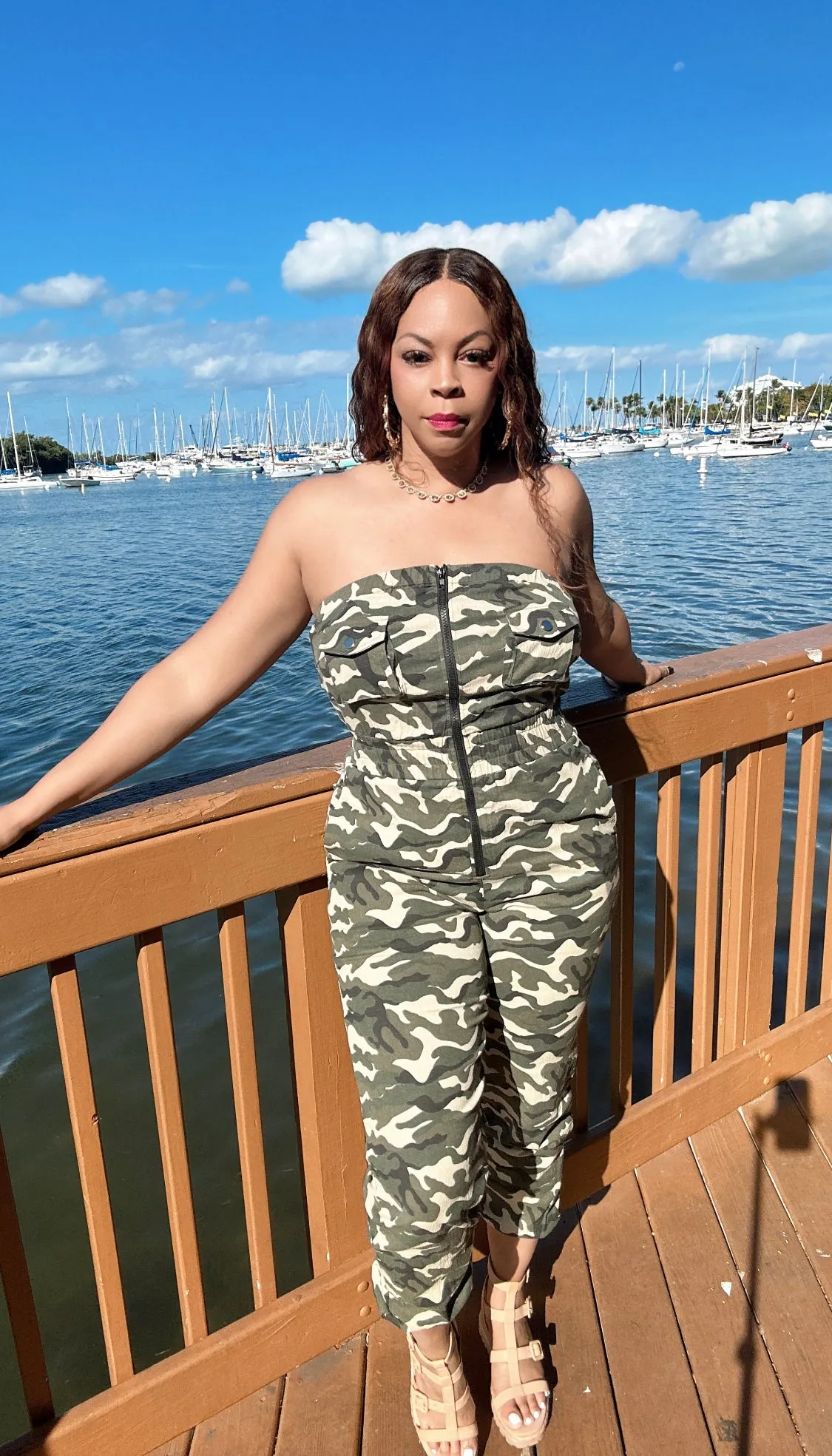 Small left ! CUTE IN CAMO JUMPSUIT!