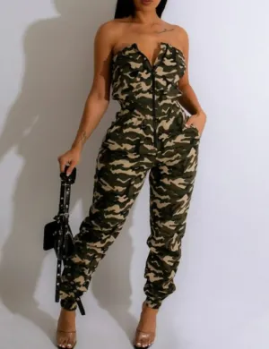 Small left ! CUTE IN CAMO JUMPSUIT!