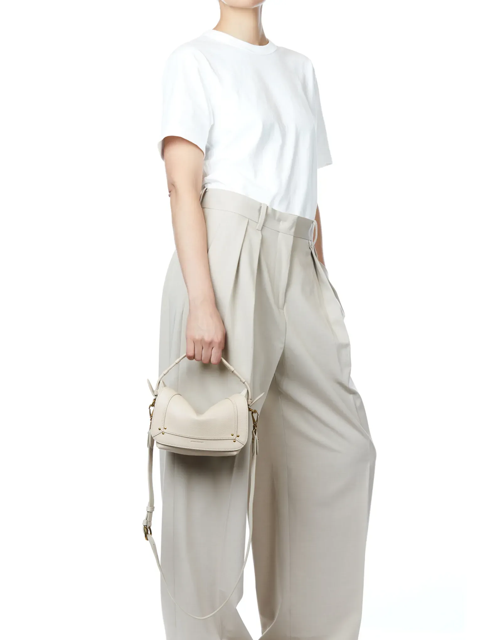 Small Pepito Handbag in Ecru Griane