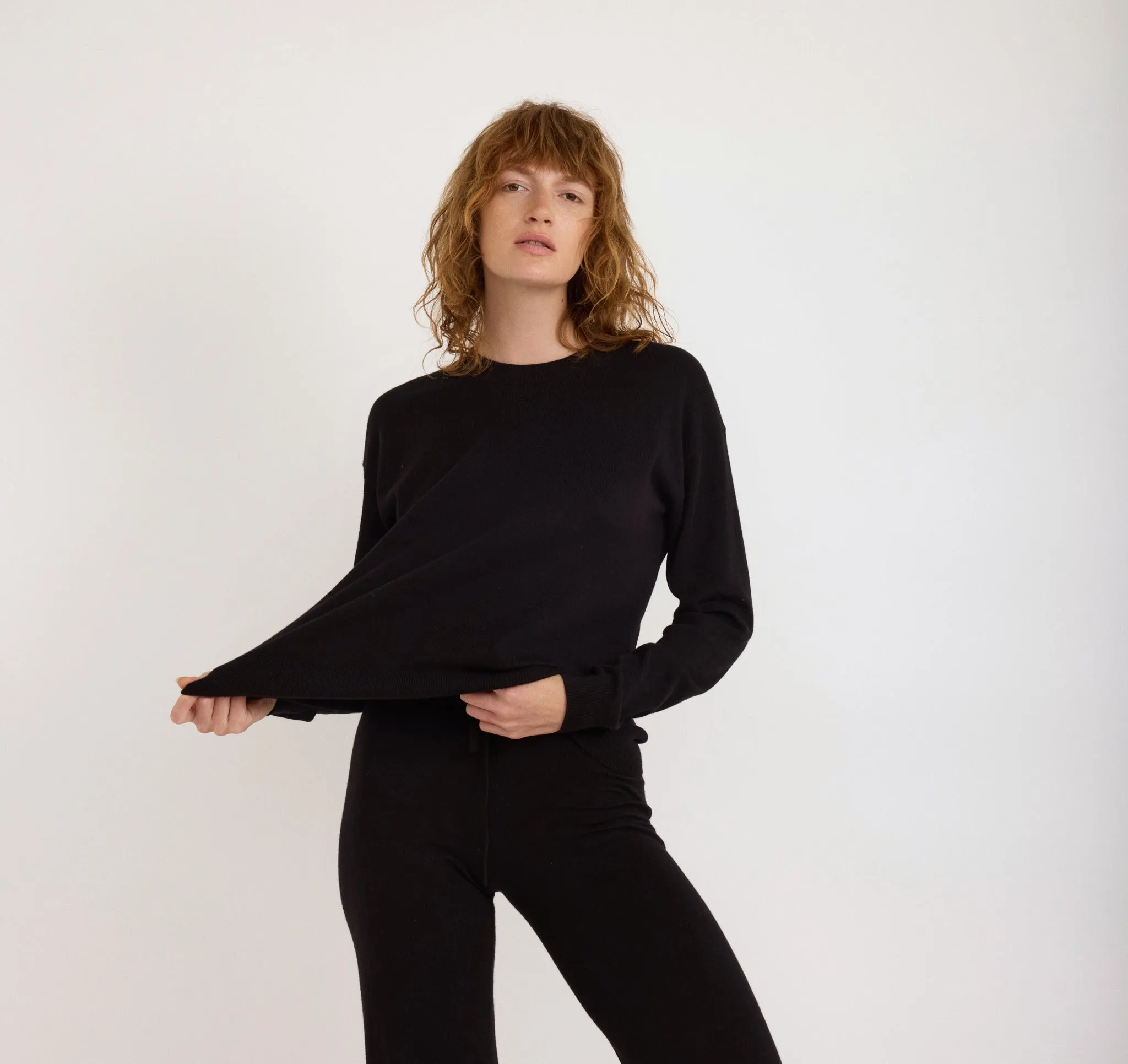 Soft Knit Boxy Crewneck Sweater