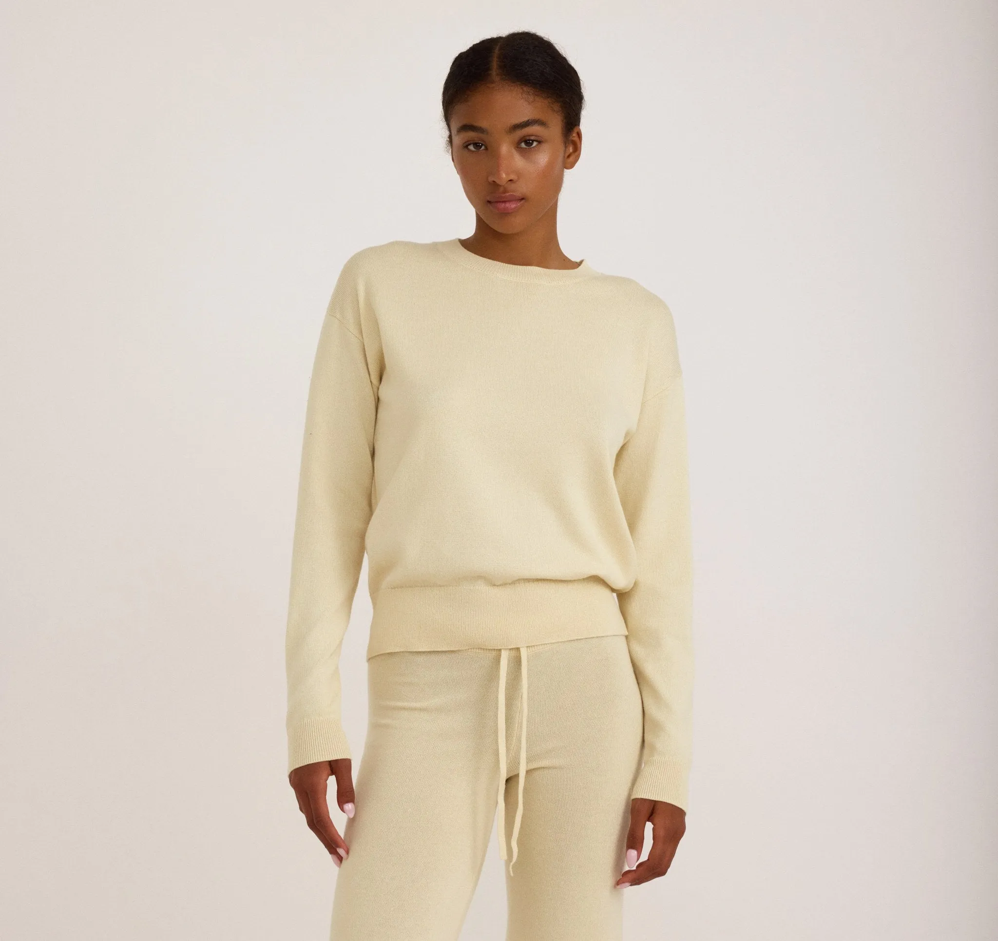 Soft Knit Boxy Crewneck Sweater