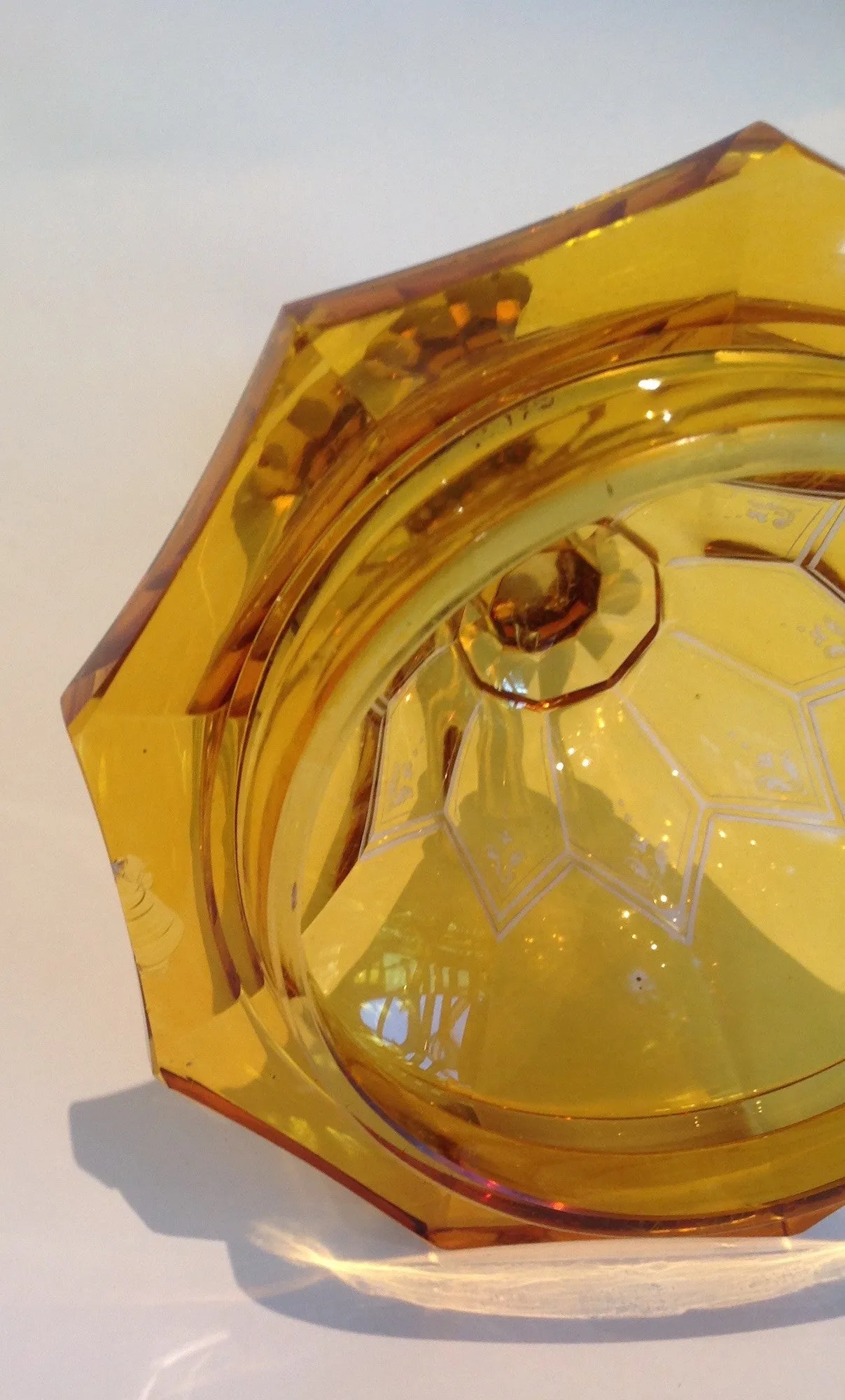 SOLD Pair of German-Czech 19th Century Bohemian Glass Covered Vases