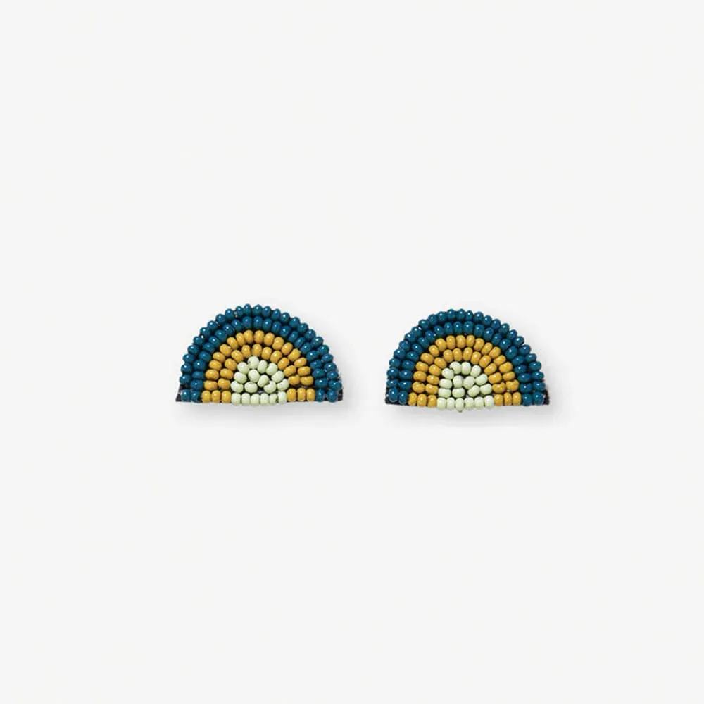 Sophia Rainbow Beaded Post Earrings