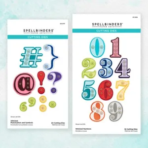 Spellbinders Stitched Numbers Punctuation Symbols Bundle - Stitched Numbers Plus Collection