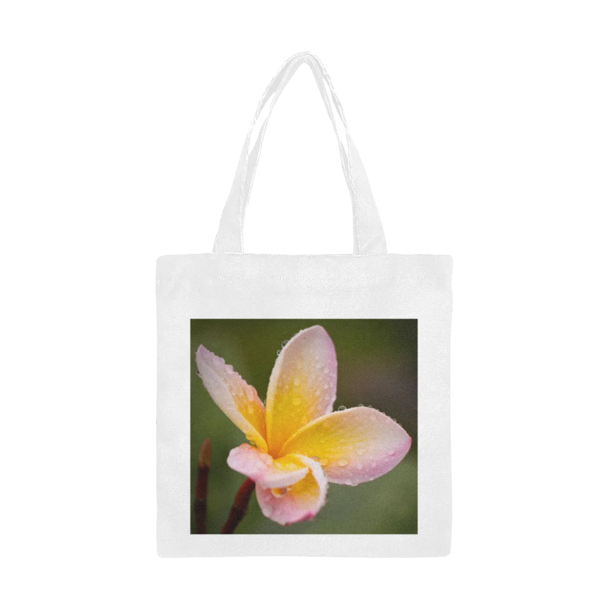 Sq Frangipani Large Cotton Canvas Tote Bag (Made in Australia)