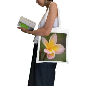 Sq Frangipani Large Cotton Canvas Tote Bag (Made in Australia)