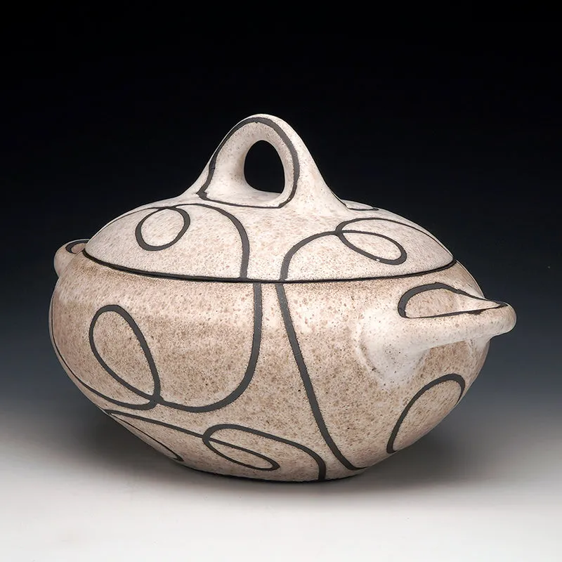 Squiggle Covered Serving Dish