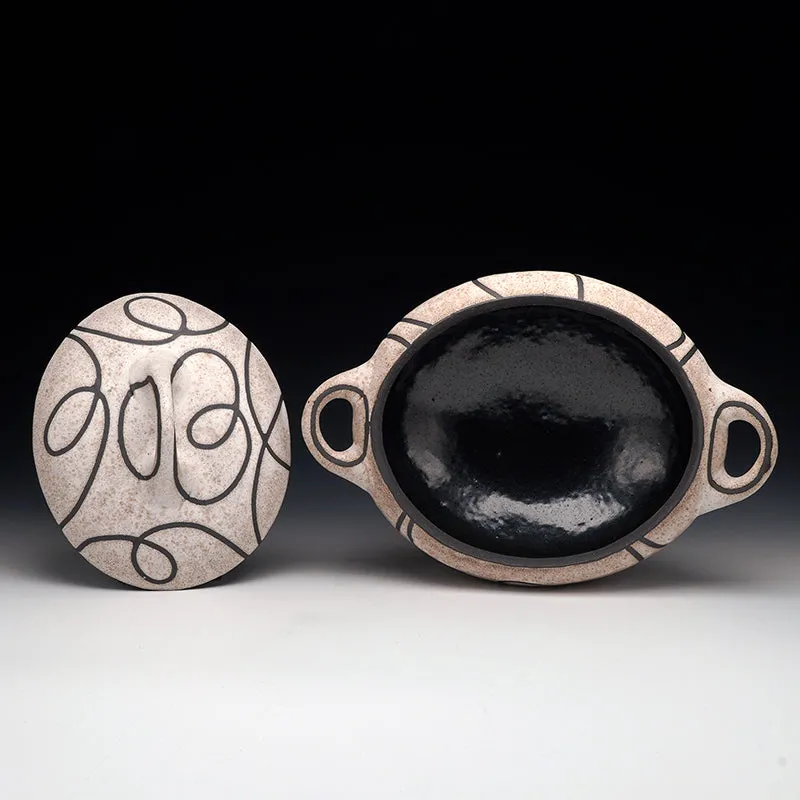 Squiggle Covered Serving Dish