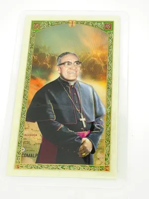 St. Oscar Romero Laminated Holy Card (Plastic Covered)