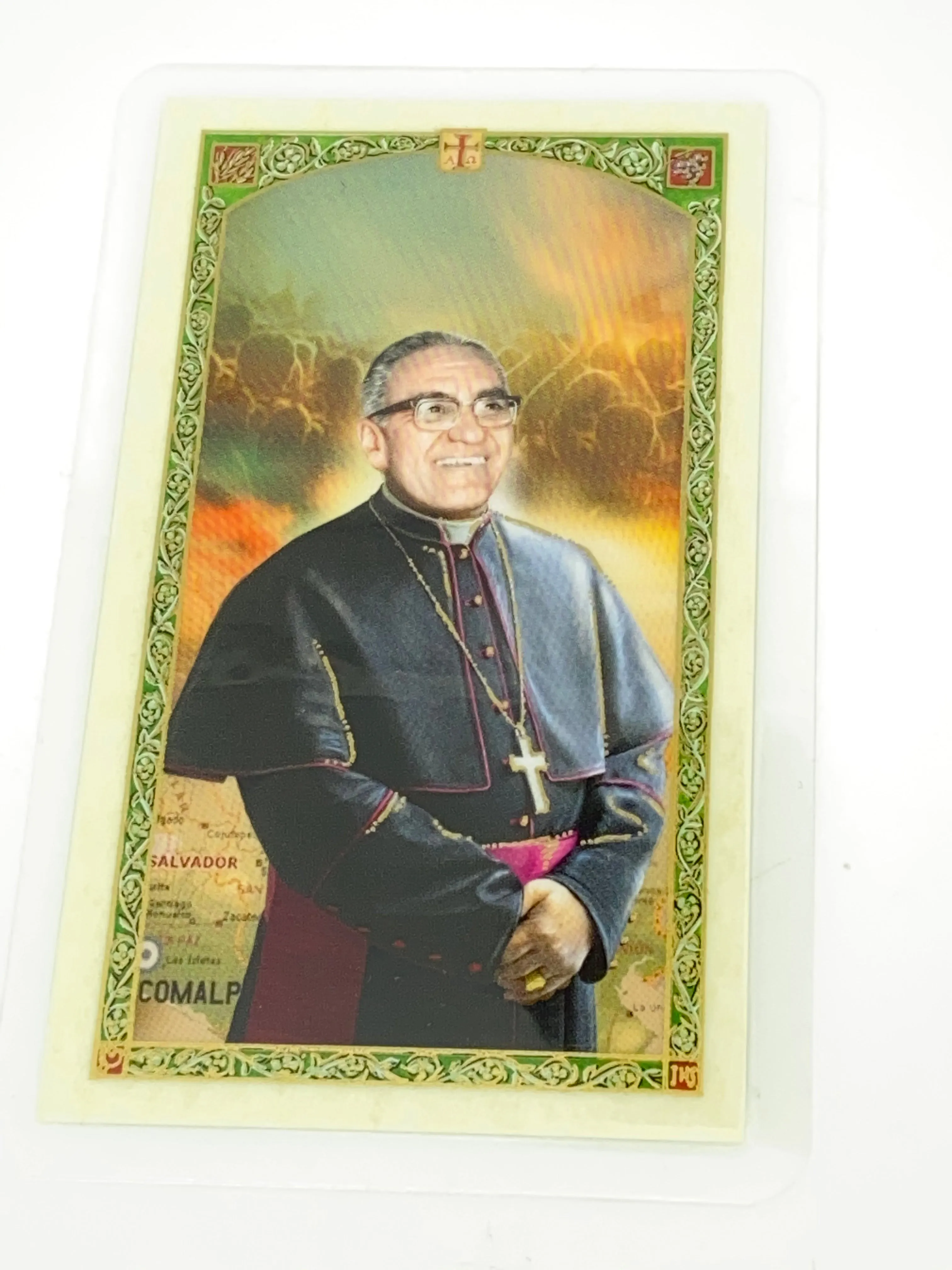 St. Oscar Romero Laminated Holy Card (Plastic Covered)