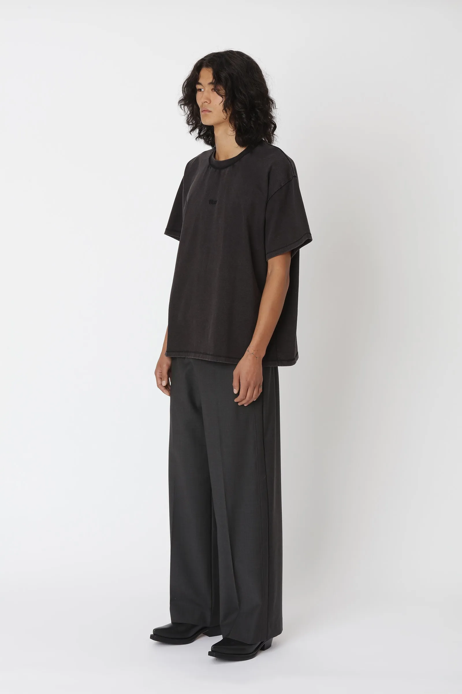 Staff Boxy Tee - Washed Black