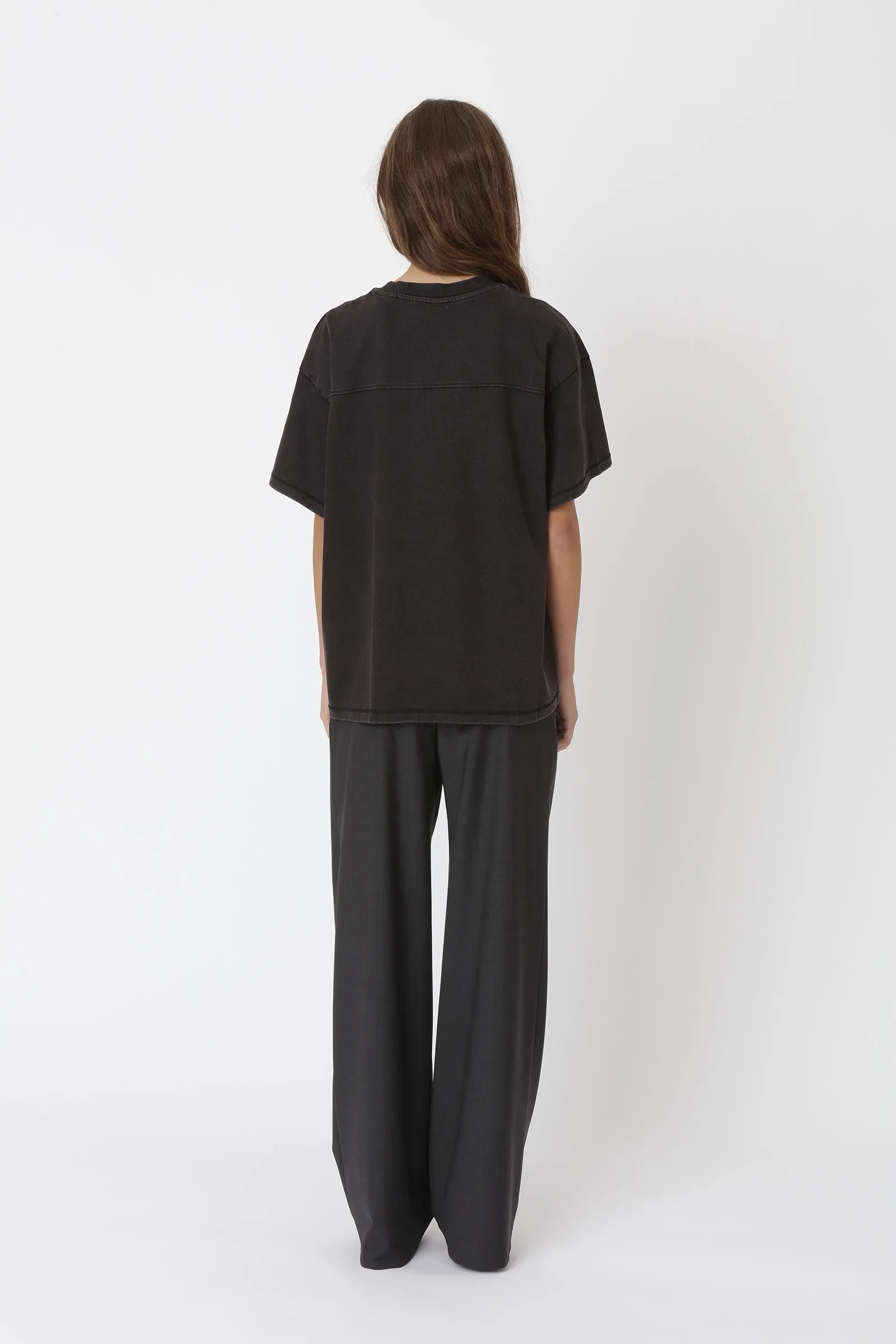 Staff Boxy Tee - Washed Black
