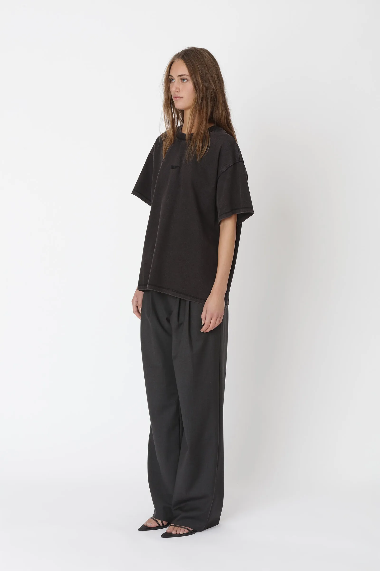 Staff Boxy Tee - Washed Black