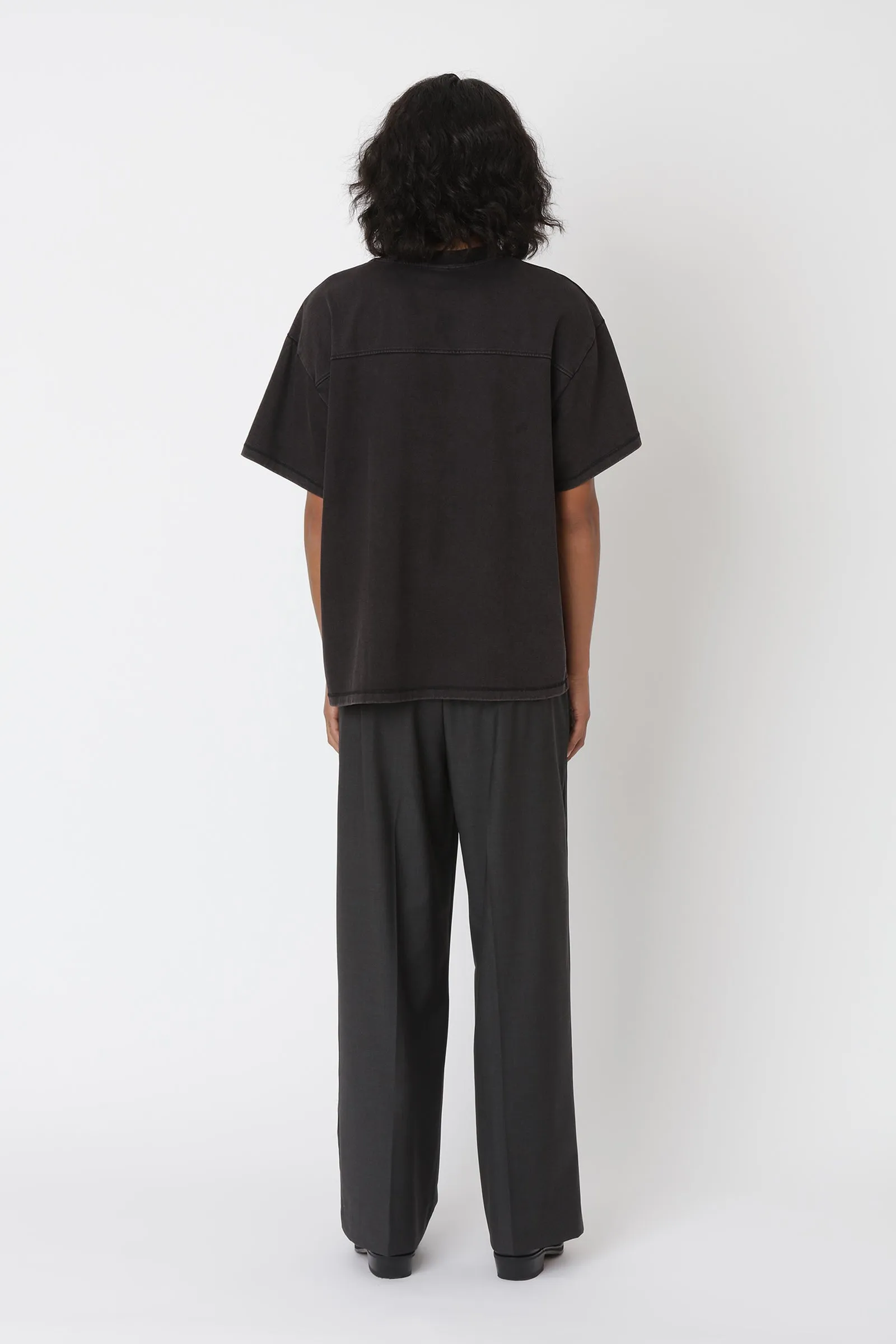 Staff Boxy Tee - Washed Black