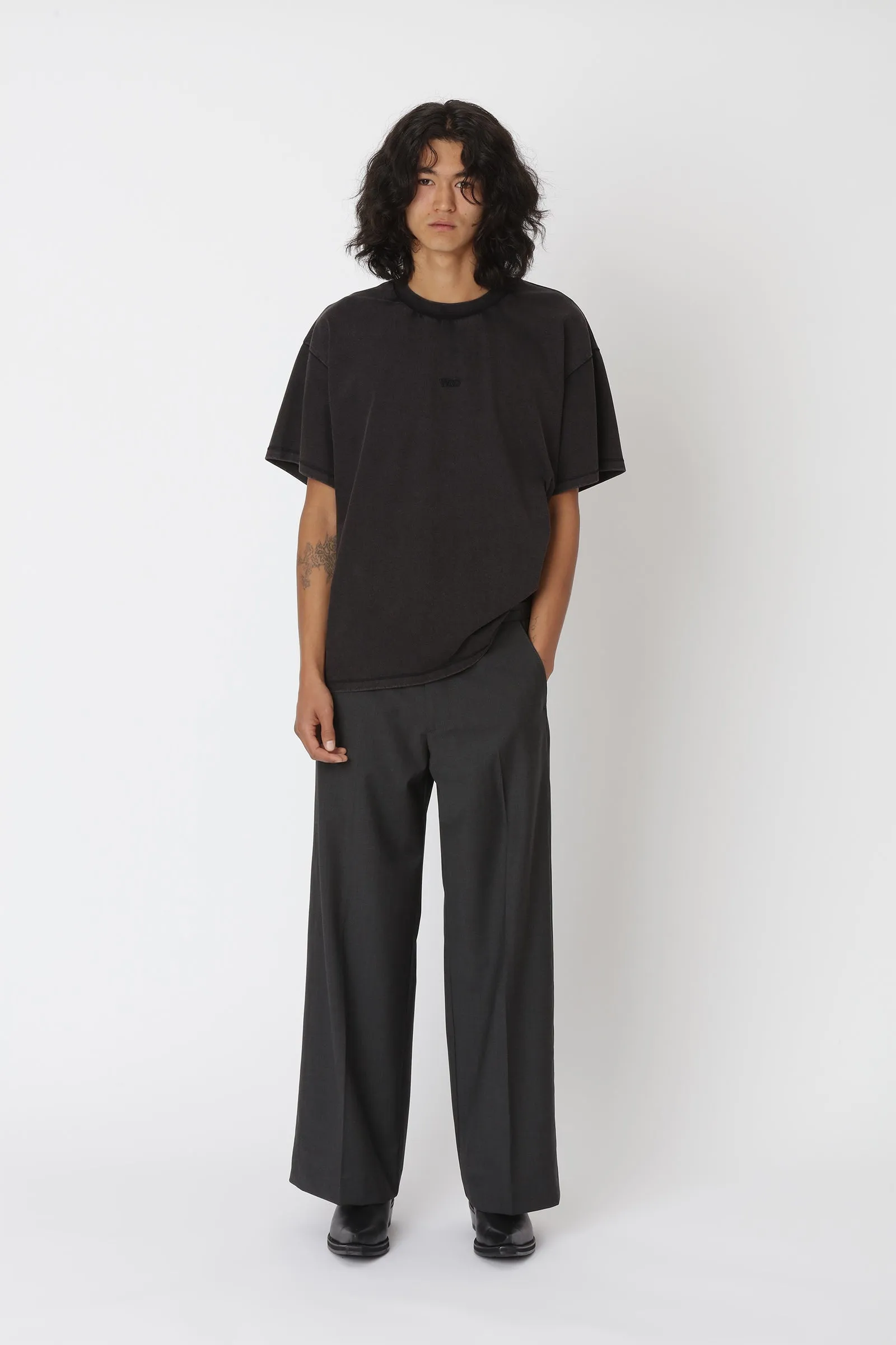 Staff Boxy Tee - Washed Black
