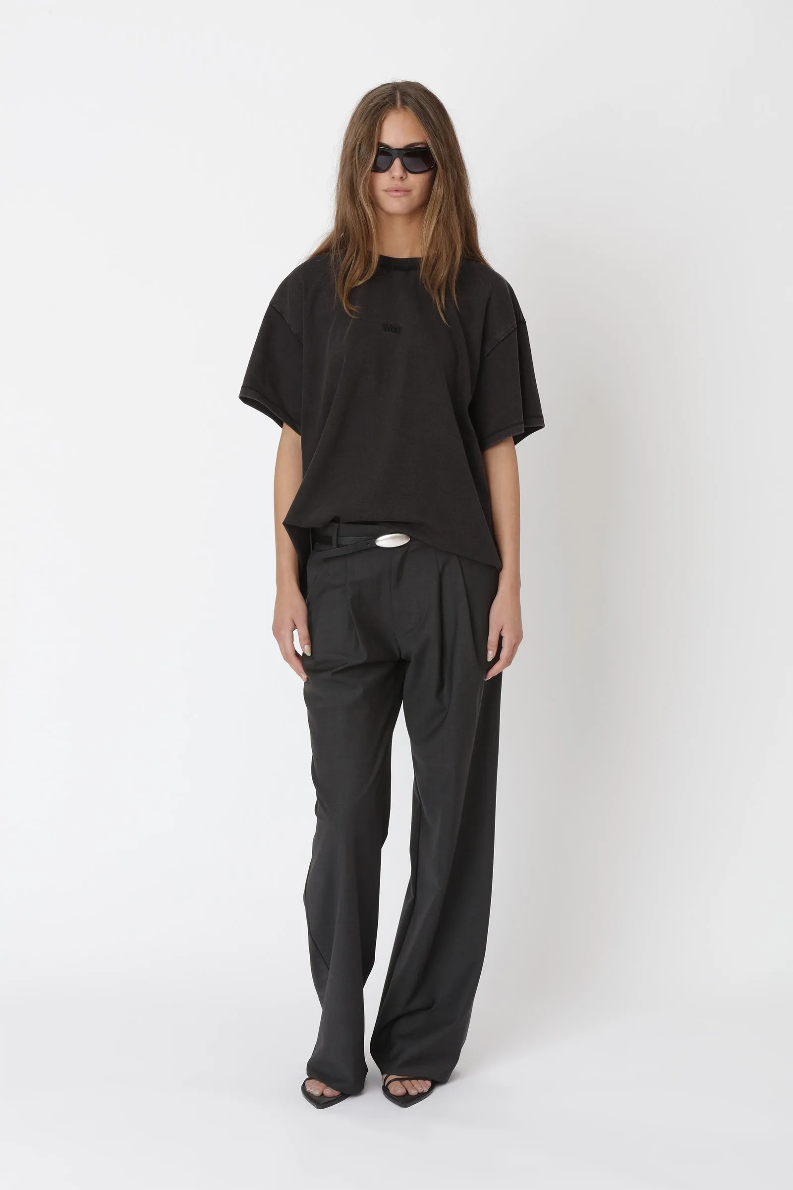 Staff Boxy Tee - Washed Black