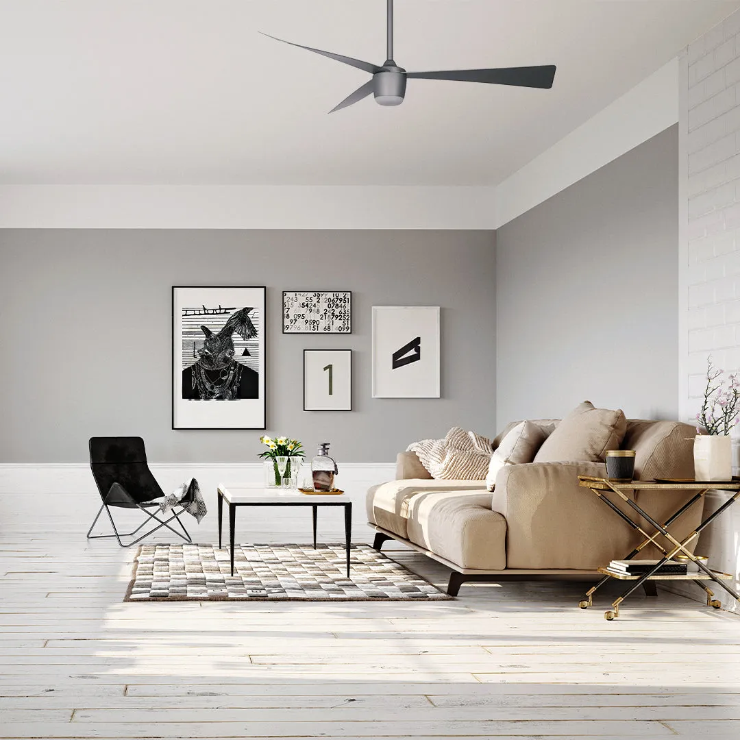 Star 7 Space Grey Star 7 Ceiling Fan 52" with Optional LED Light and Remote