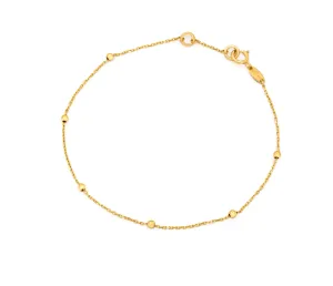 Station 2mm Bead Bracelet (1 Inch apart)