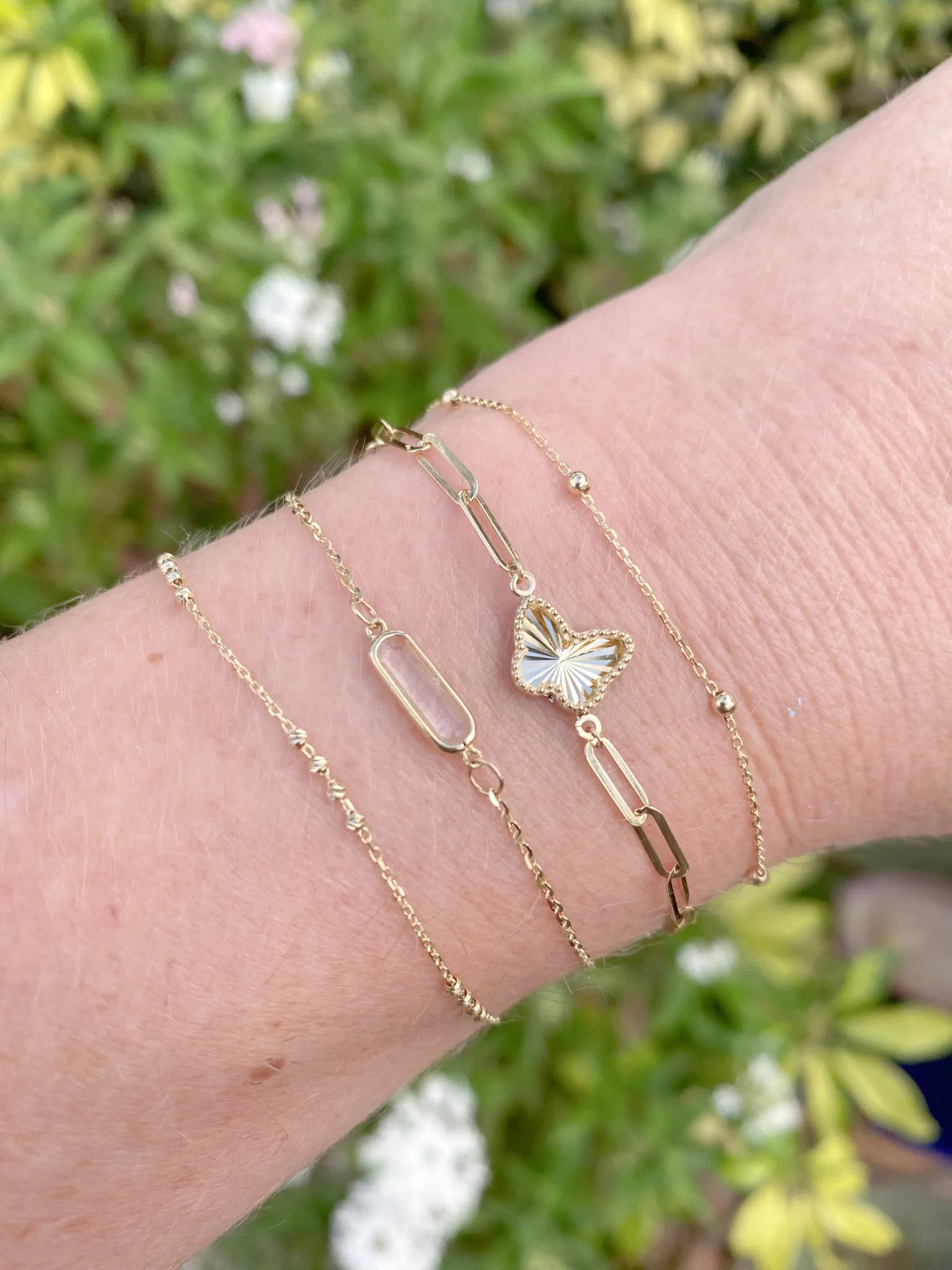 Station 2mm Bead Bracelet (1 Inch apart)