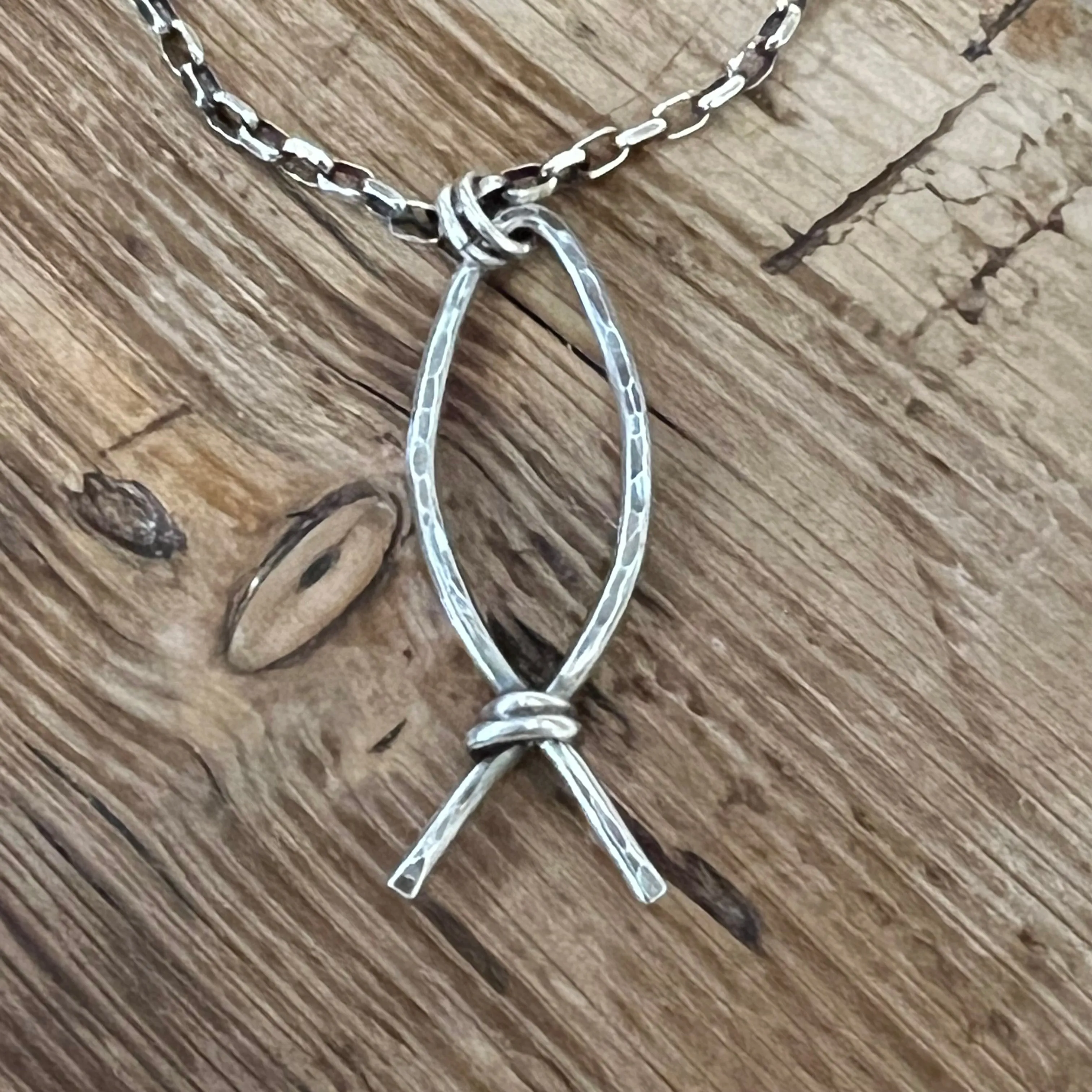 Sterling Christian Fish Necklace