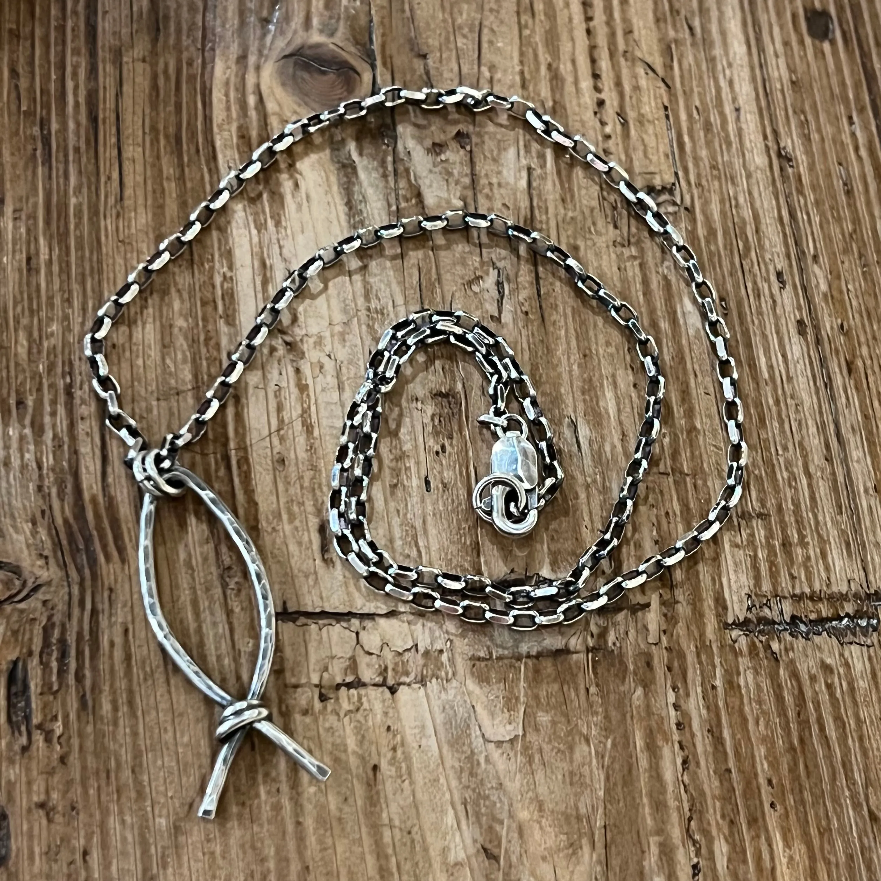 Sterling Christian Fish Necklace