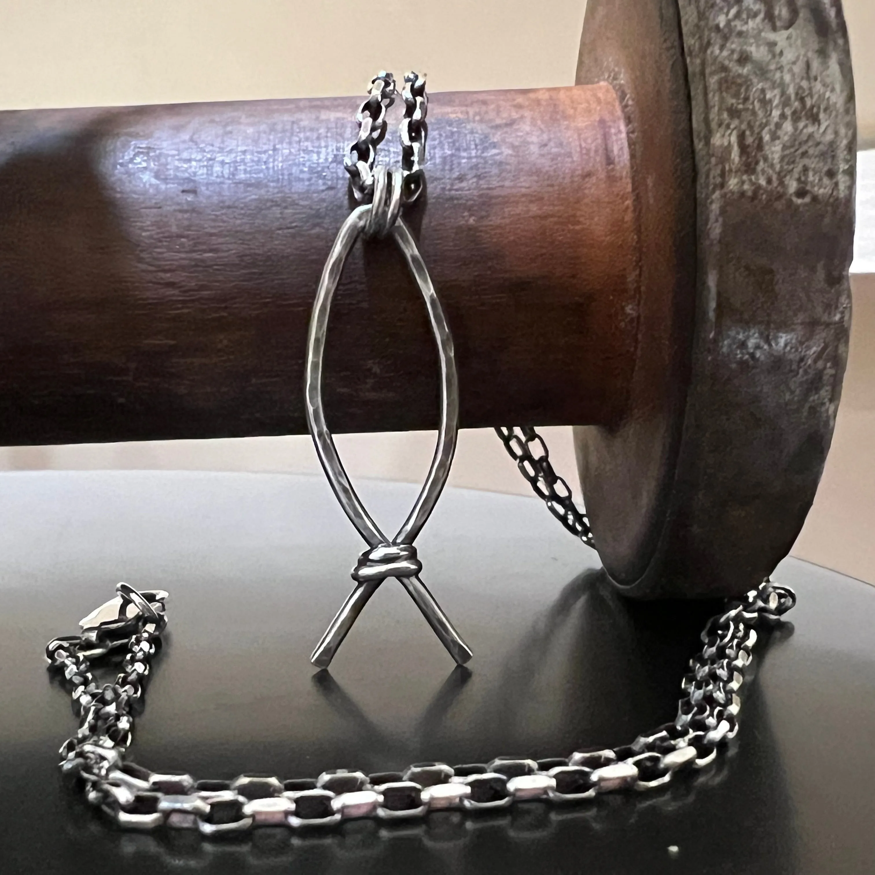Sterling Christian Fish Necklace