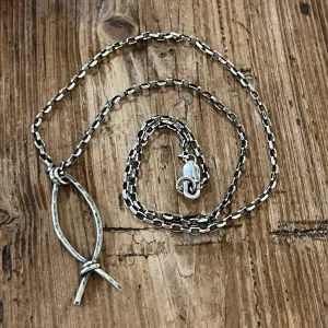 Sterling Christian Fish Necklace