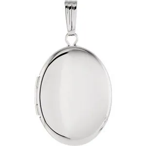 Sterling Silver 28.9x16 mm Oval Locket