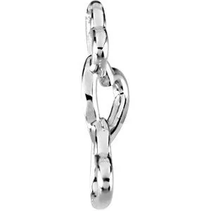 Sterling Silver Linked Hearts Pendant