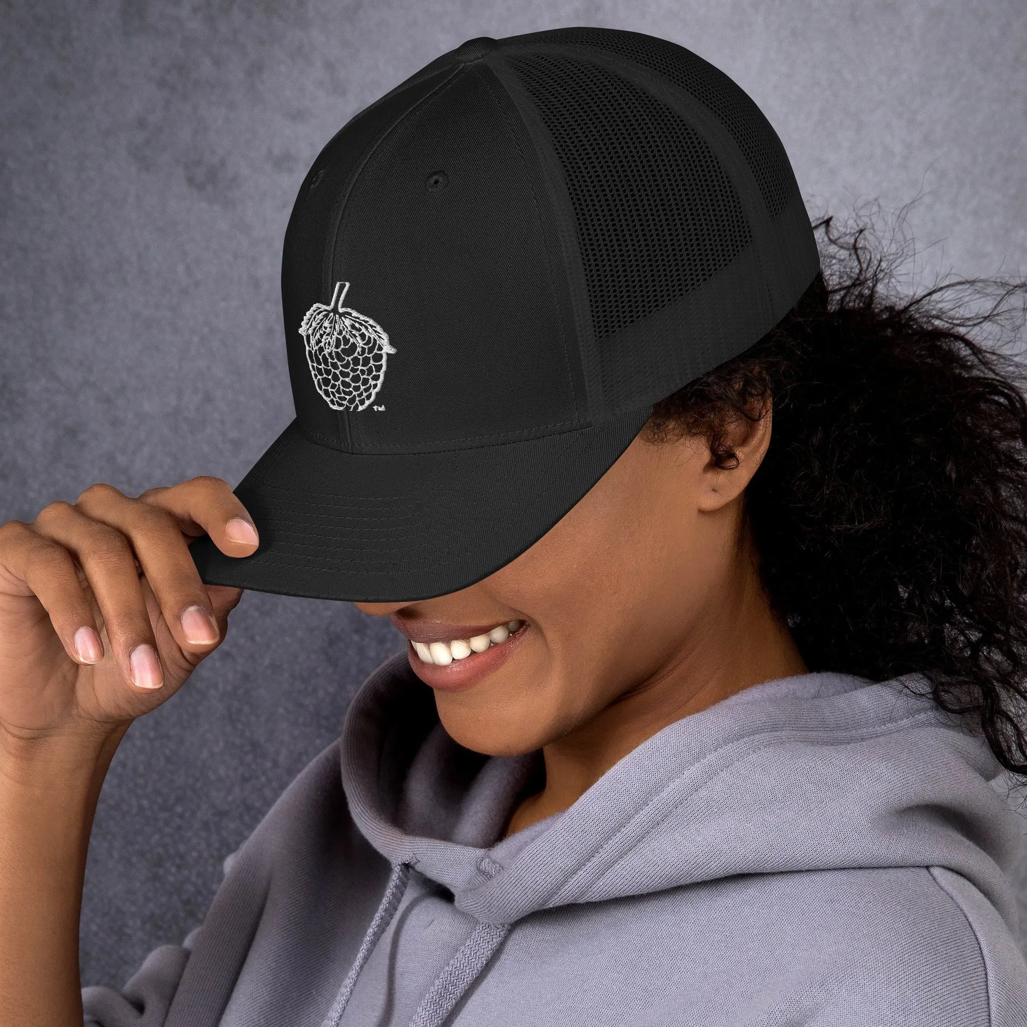 Stitched Berry Snapback Trucker