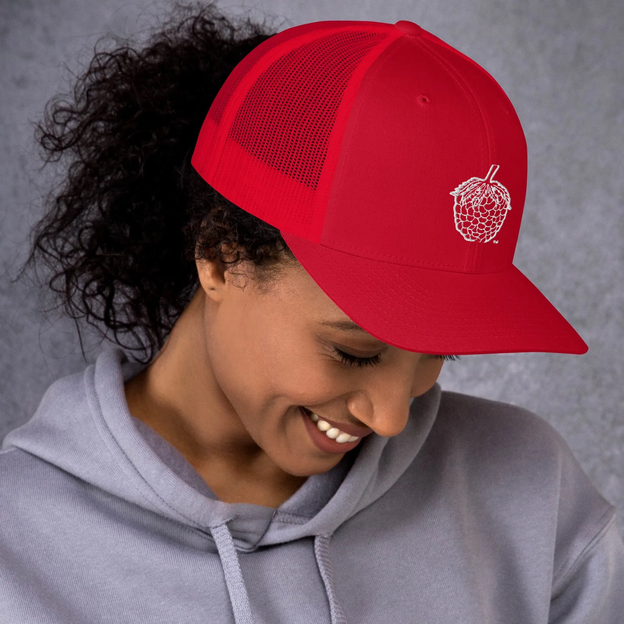 Stitched Berry Snapback Trucker