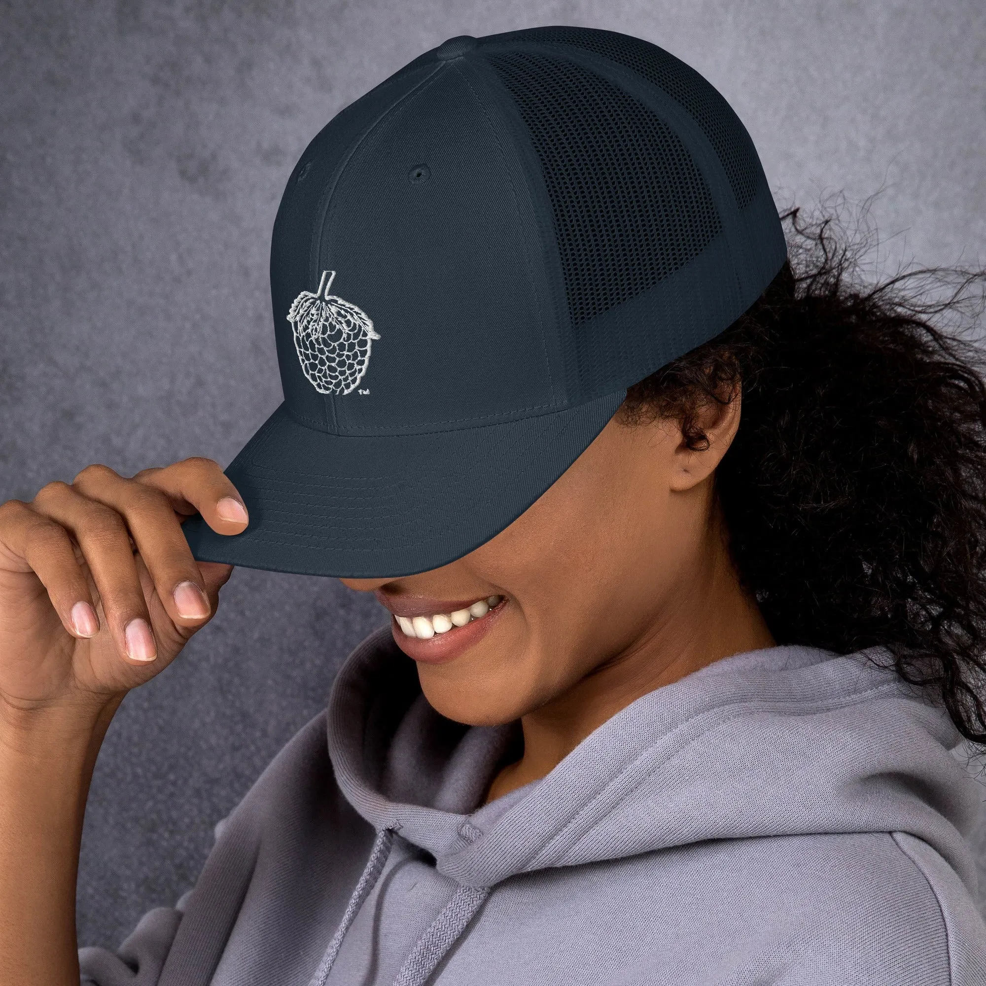 Stitched Berry Snapback Trucker