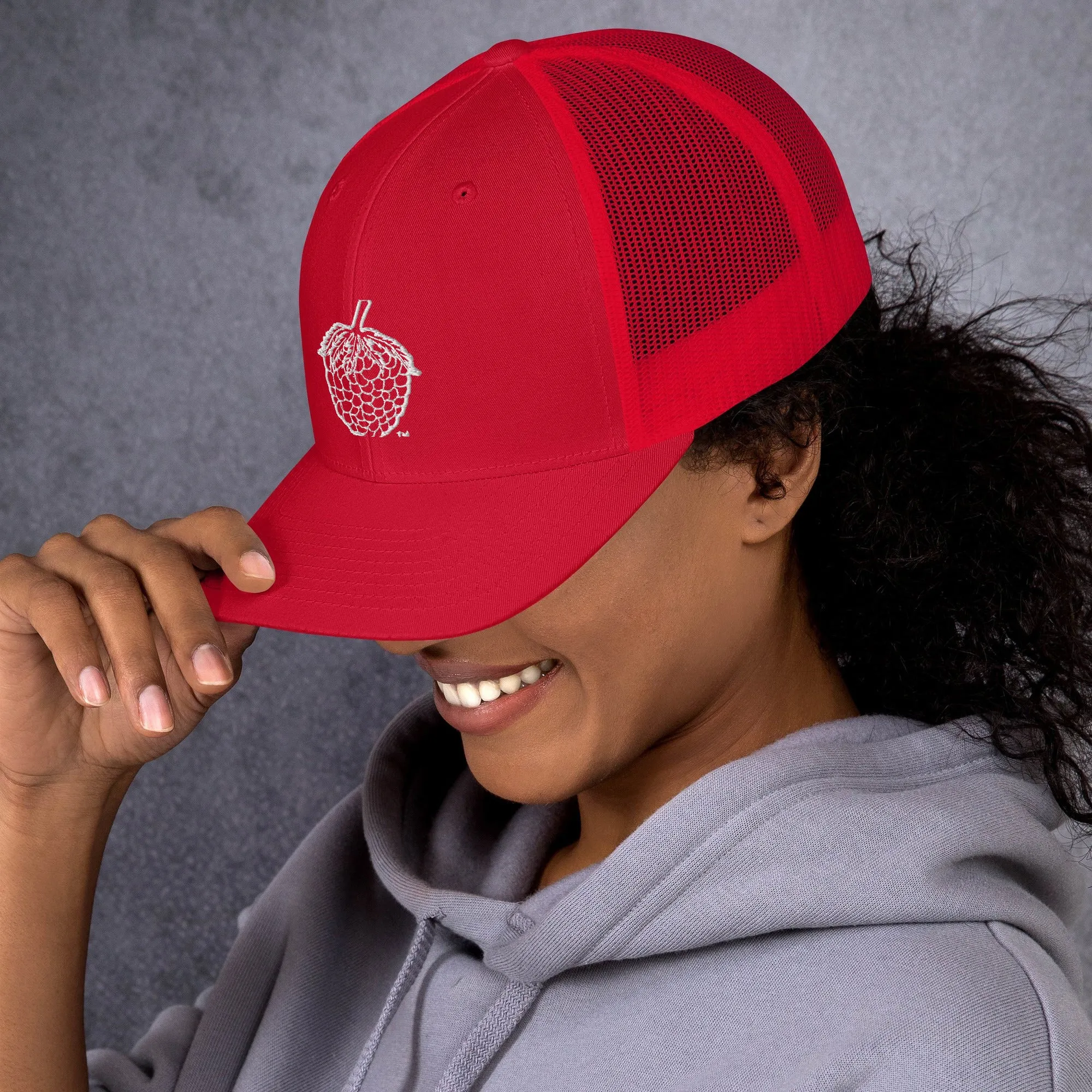 Stitched Berry Snapback Trucker