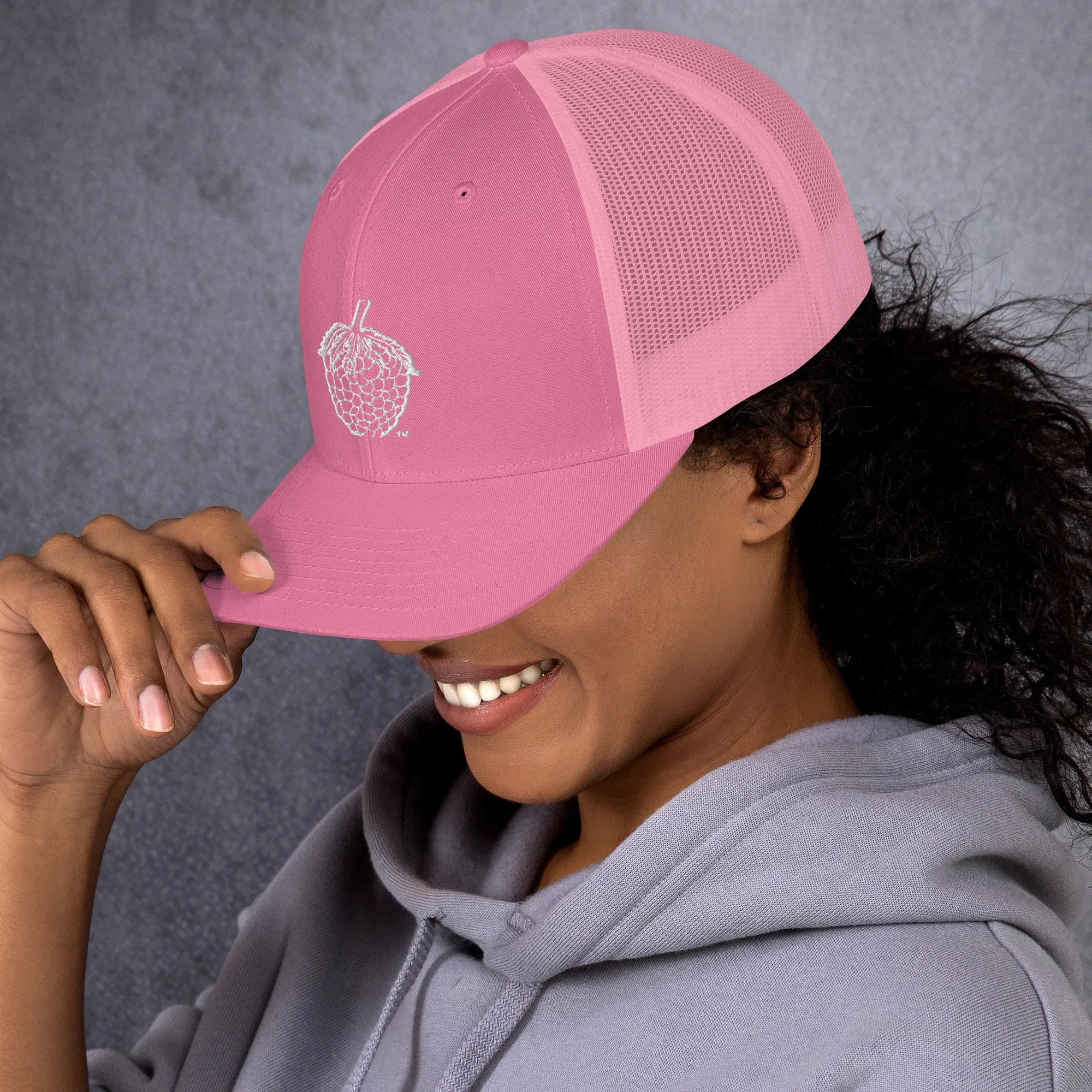 Stitched Berry Snapback Trucker