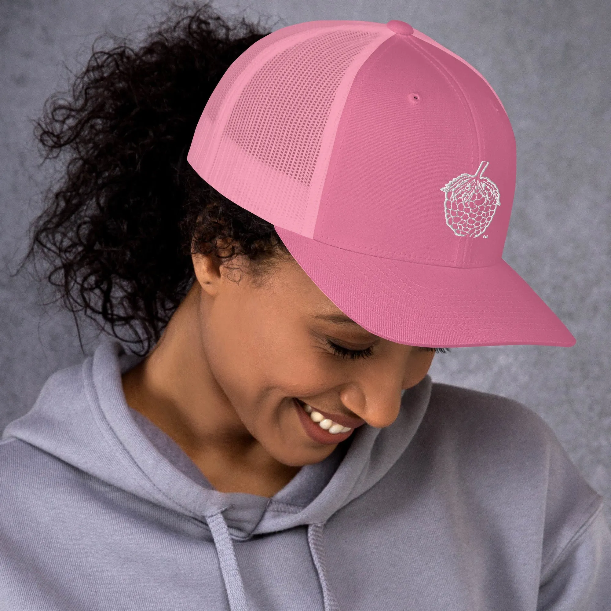 Stitched Berry Snapback Trucker