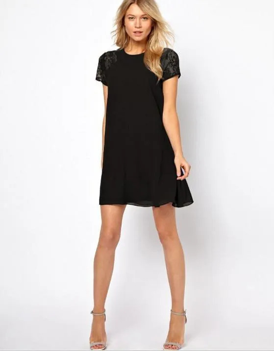 Stitched short skirt