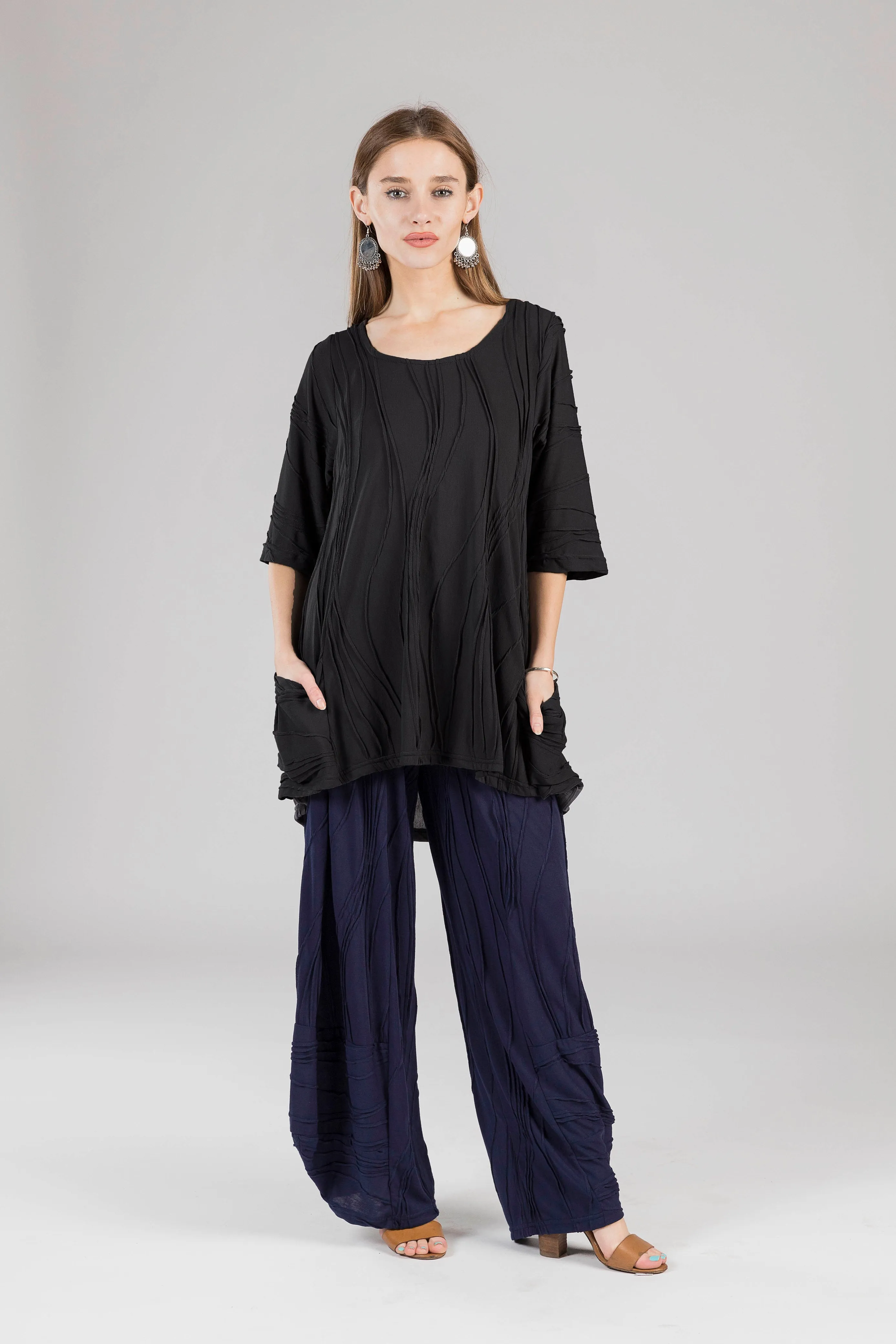 Stitched Top with double pockets
