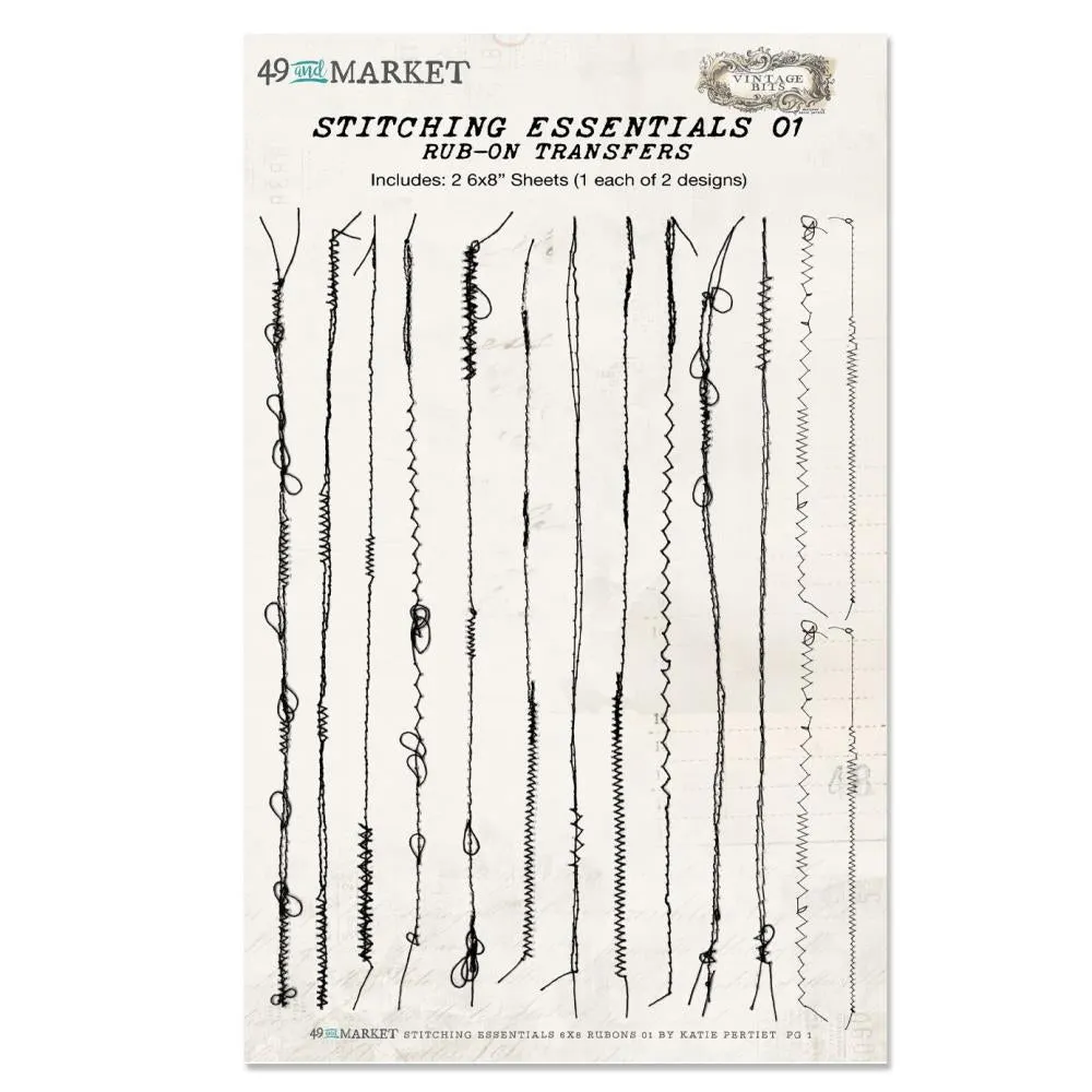 Stitching Essentials - 01 Rub On Transfers 49 and Market