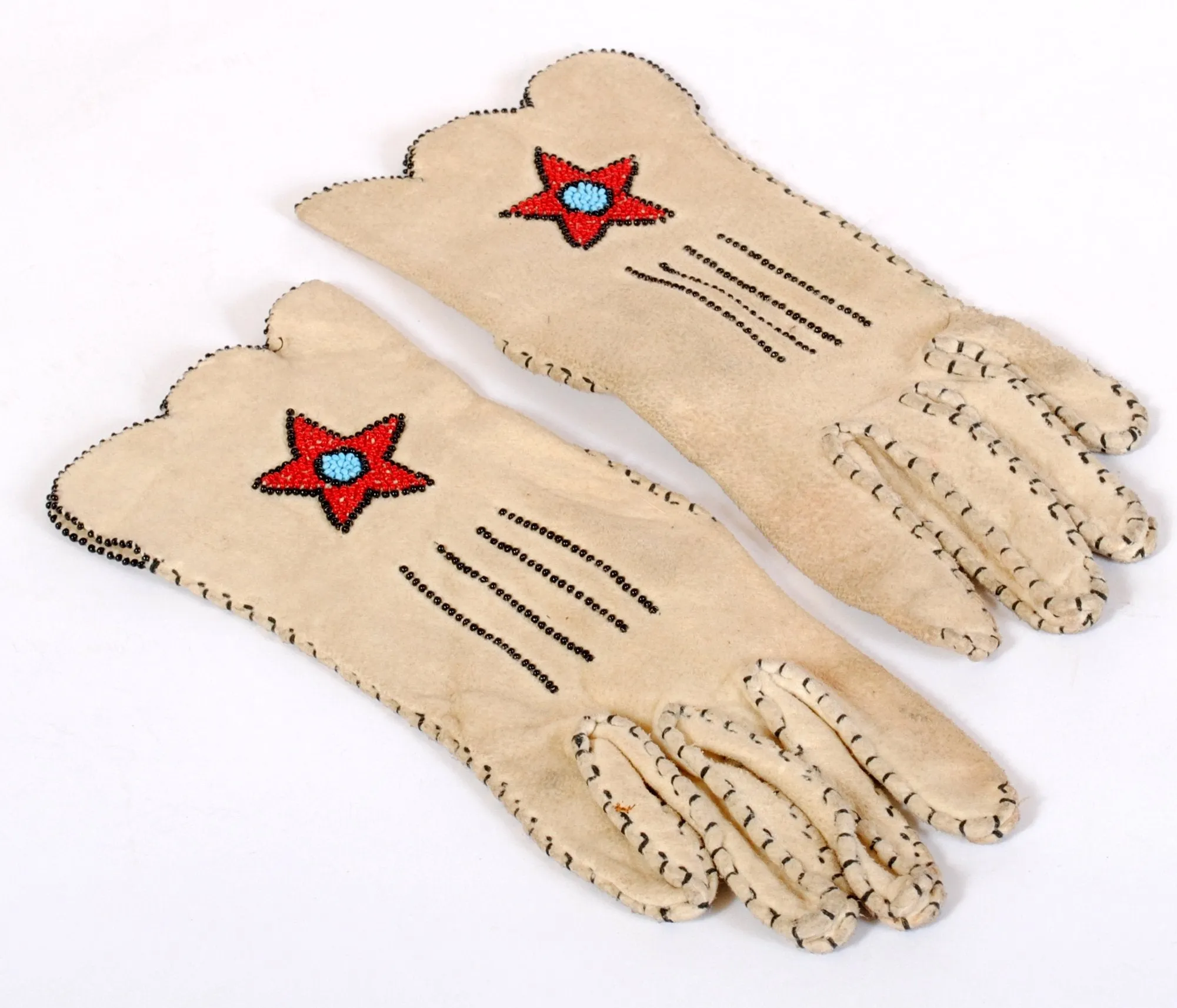 STOLEN 6/21/24 Vintage Beaded Gloves Native American Made