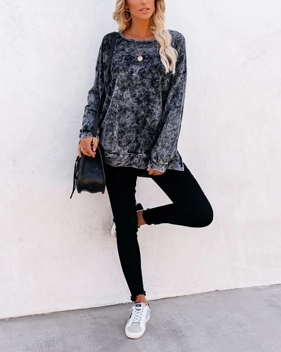 Stonestown Cotton Acid Wash Relaxed Pullover