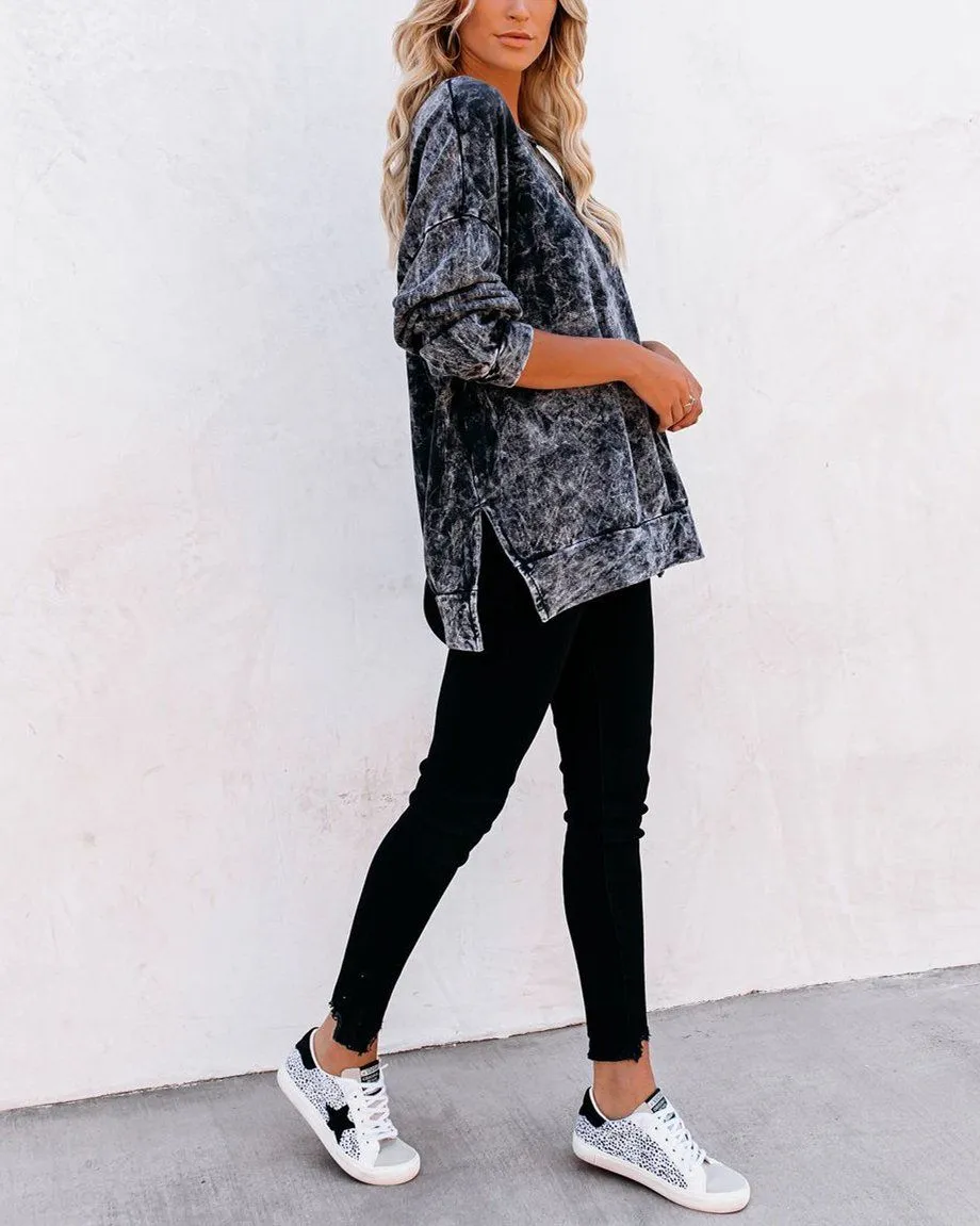 Stonestown Cotton Acid Wash Relaxed Pullover